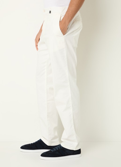 Strellson Rion-D tapered fit broek met steekzakken - detail 3 gebroken wit