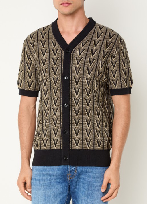 Strellson Robas fijngebreid vest met print