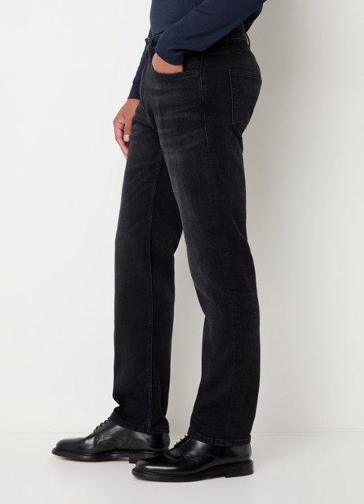 Strellson Rui straight leg jeans met gekleurde wassing - detail 2 zwart