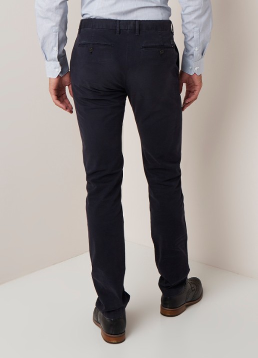 Strellson Rypton regular fit chino met stretch - achterkant 4 donkerblauw