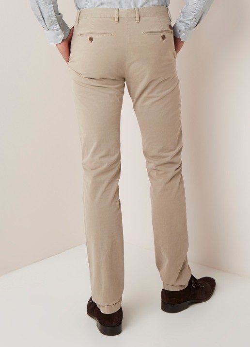 Strellson Rypton regular fit chino met stretch - achterkant beige
