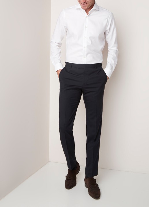 Strellson Sereno slim fit overhemd met wide spread-kraag - voorkant 4 wit
