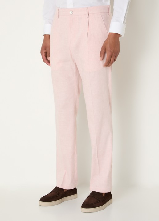 Strellson Tomeo straight fit pantalon in linnenblend