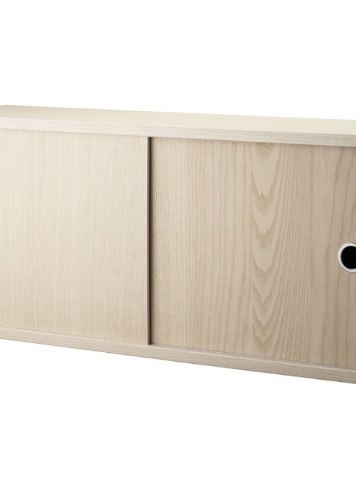 String Furniture Kast met schuifdeur  - voorkant naturel