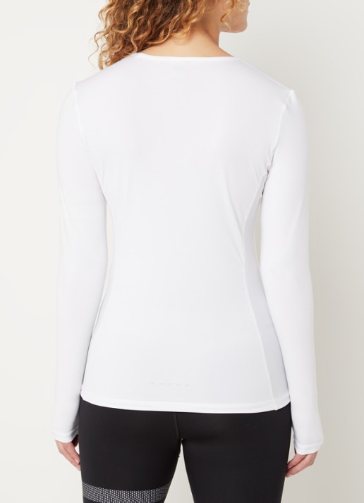 STRONGER Trainings longsleeve met logo - achterkant wit