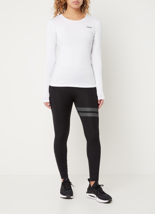 STRONGER Trainings longsleeve met logo - voorkant 3 wit