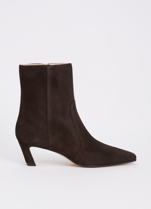 Stuart Weitzman Stassi Zip enkellaarsje van suède