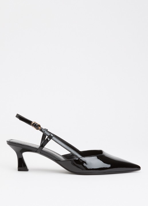 Stuart Weitzman Vinnie 50 Gala slingback van lakleer