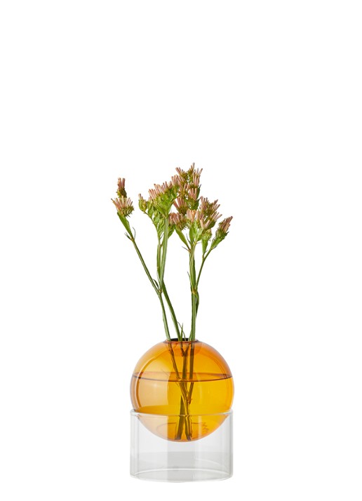 Studio About Flower Bubble vaas 10 cm - voorkant 8 oranjebruin