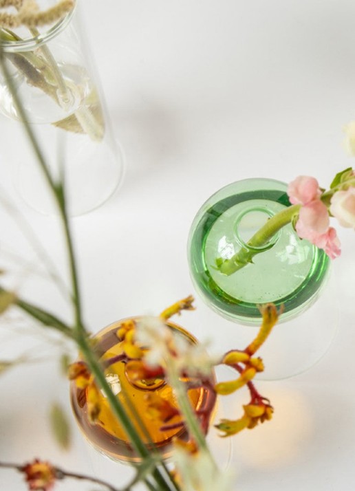 Studio About Flower Bubble vaas 10 cm - achterkant 6 groen