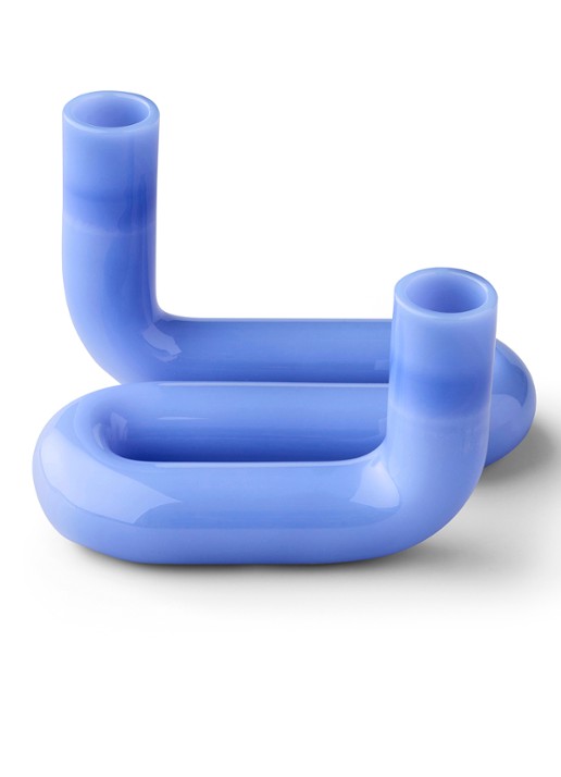 Studio About Wave kandelaar 10 cm - voorkant 3 blauw