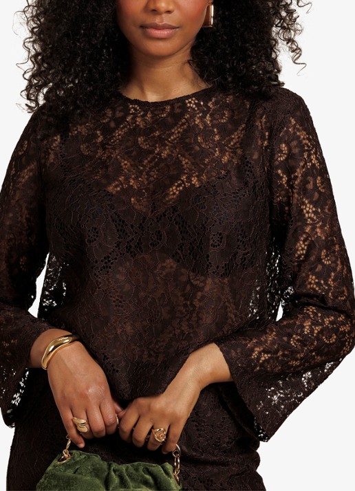 Studio Anneloes Amaya top van kant met ronde hals