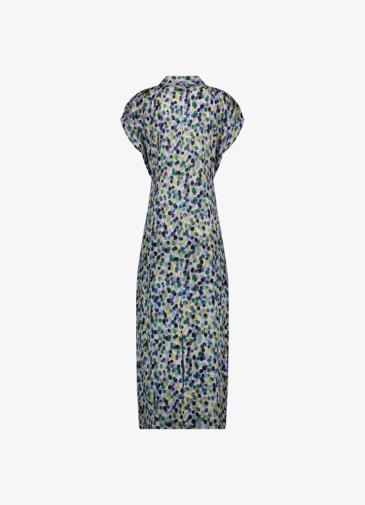 Studio Anneloes Andra maxi tuniekjurk met stippenprint - achterkant 3 blauw