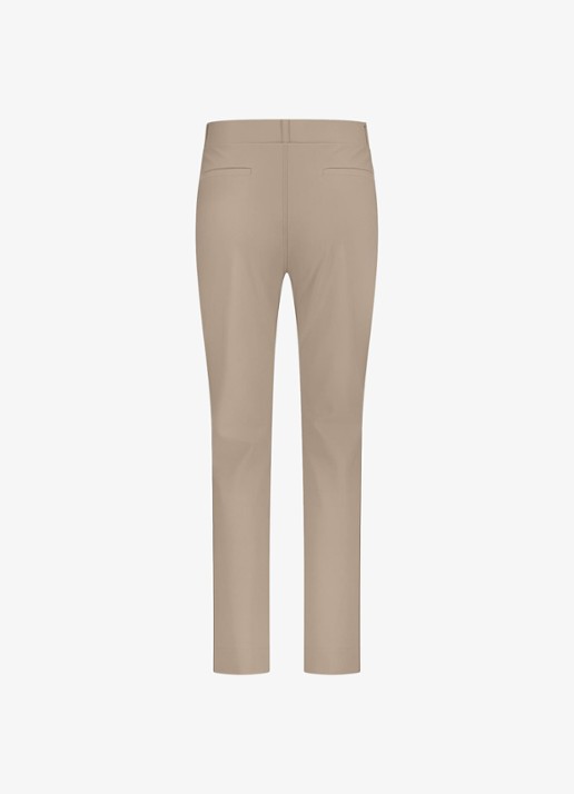 Studio Anneloes Anne high waist slim fit pantalon met steekzakken - achterkant 5 lichtbruin