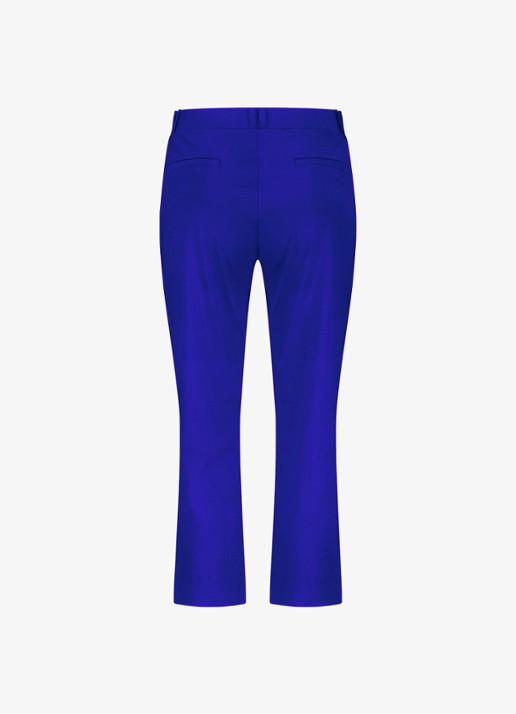 Studio Anneloes Anne straight fit mid waist capri broek - achterkant blauw