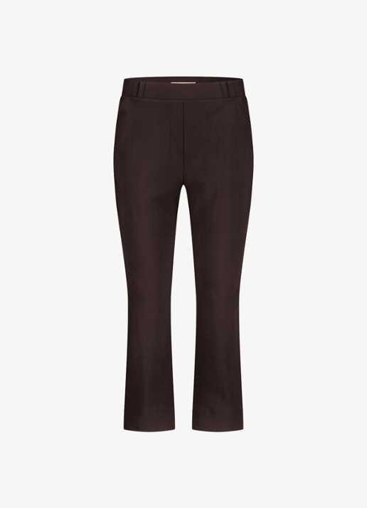 Studio Anneloes Anne straight fit mid waist capri broek - voorkant 4 bruin