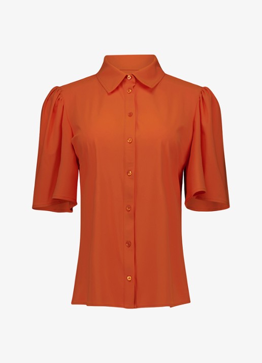 Studio Anneloes Blouse met pofmouw - voorkant orange