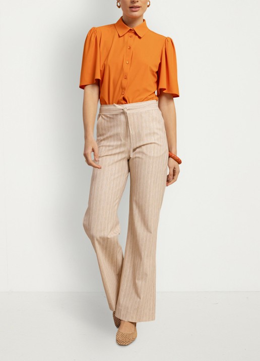 Studio Anneloes Blouse met pofmouw - voorkant 2 orange