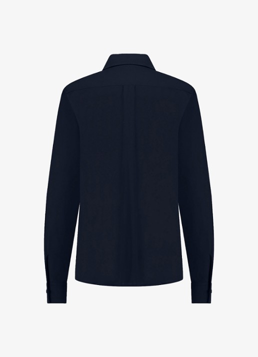 Studio Anneloes Bobby blouse met ballonmouw - detail 4 donkerblauw