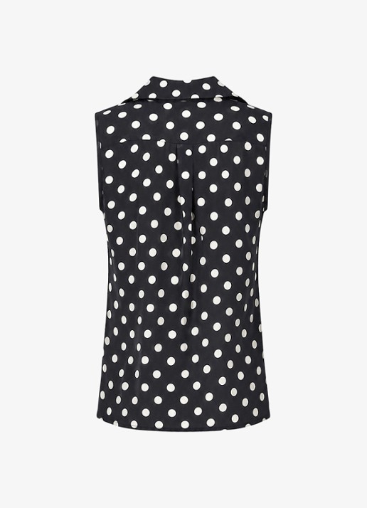 Studio Anneloes Bobby Dot mouwloze blouse met stippenstrip - achterkant 4 multicolor