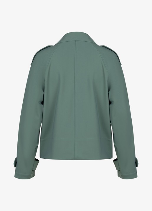 Studio Anneloes Cato trenchcoat met steekzakken - detail 4 groen