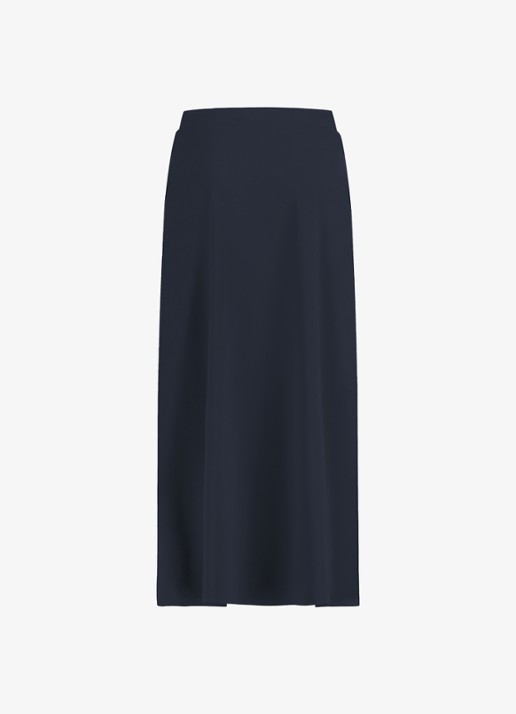 Studio Anneloes Chloe midi rok van travelstof - achterkant 4 donkerblauw