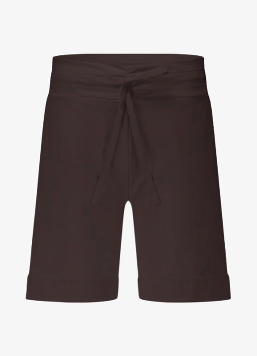 Studio Anneloes City korte broek met trekkoord - voorkant bruin