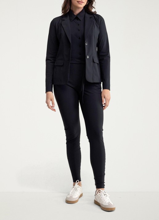 Studio Anneloes Clean blazer met klepzakken - voorkant 3 zwart