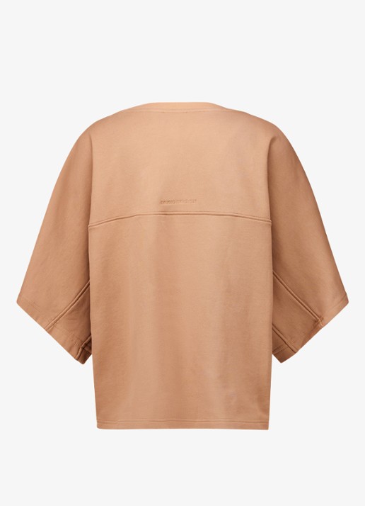 Studio Anneloes Costa sweatvest met V-hals - achterkant 2 camel