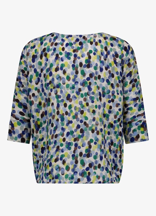 Studio Anneloes Didi top met stippenprint - achterkant 3 blauw