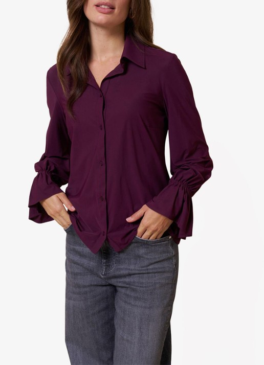Studio Anneloes Duna blouse met trompetmouw - detail 4 bruin