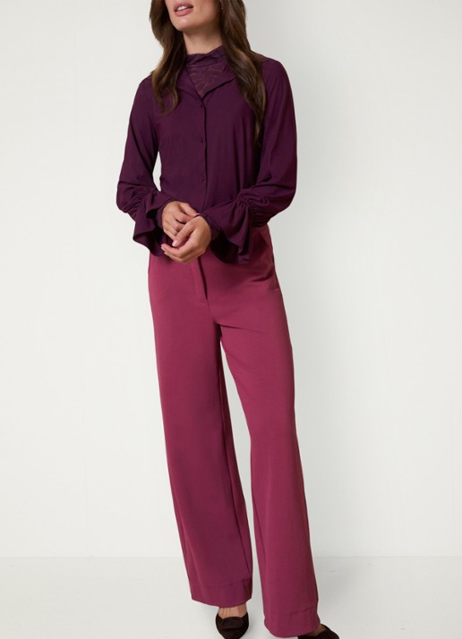 Studio Anneloes Duna blouse met trompetmouw - detail 6 bruin