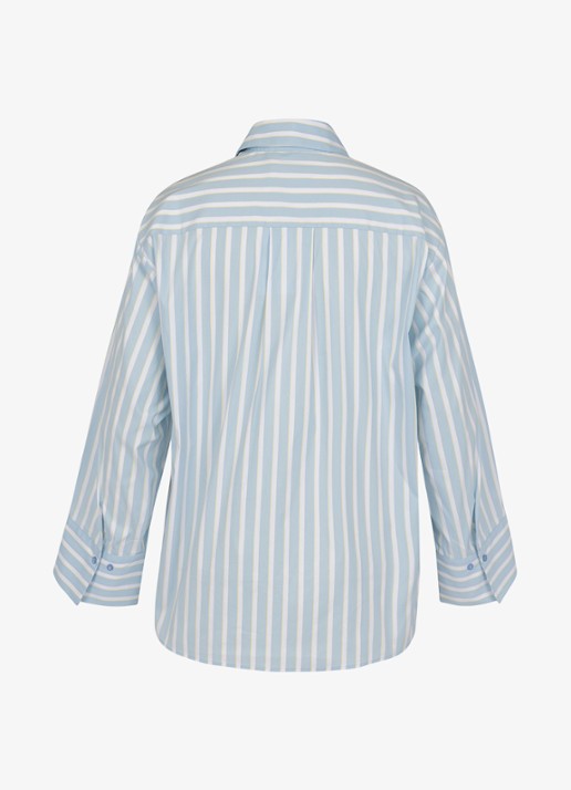 Studio Anneloes Erin blouse met streepprint - achterkant lichtblauw