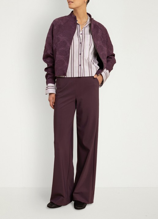 Studio Anneloes Erina stripe blouse - voorkant 3 paars
