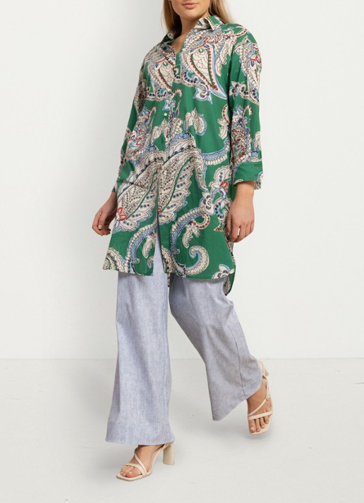 Studio Anneloes Esti blouse met paisley dessin - detail 4 groen