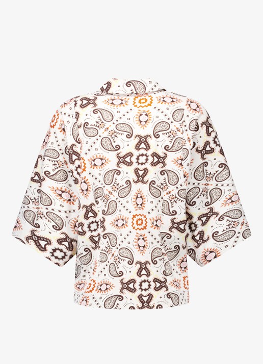 Studio Anneloes Fabienne blouse met paisley print - achterkant creme