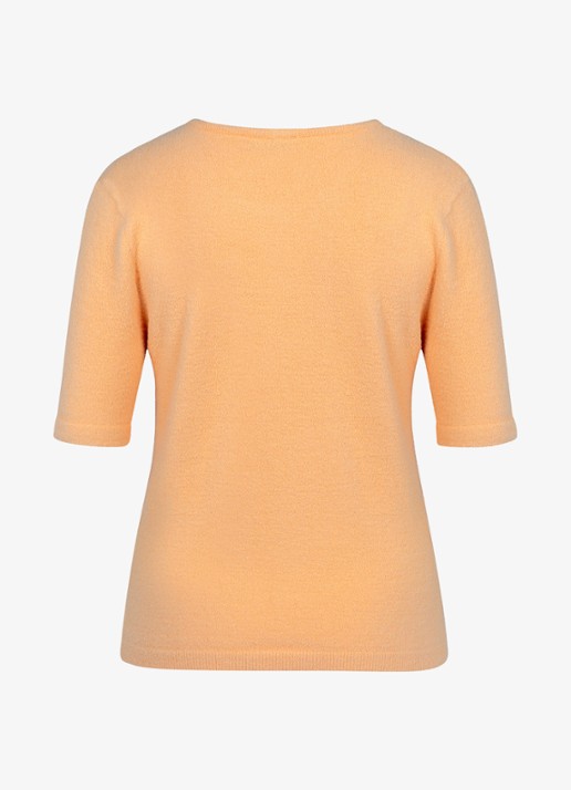 Studio Anneloes Felica fijngebreide trui met ronde hals - achterkant orange