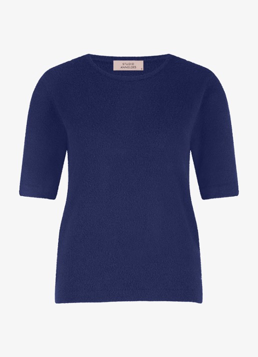 Studio Anneloes Felica top met ronde hals - voorkant 4 donkerblauw