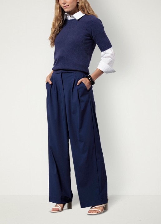 Studio Anneloes Felica top met ronde hals - voorkant 5 donkerblauw
