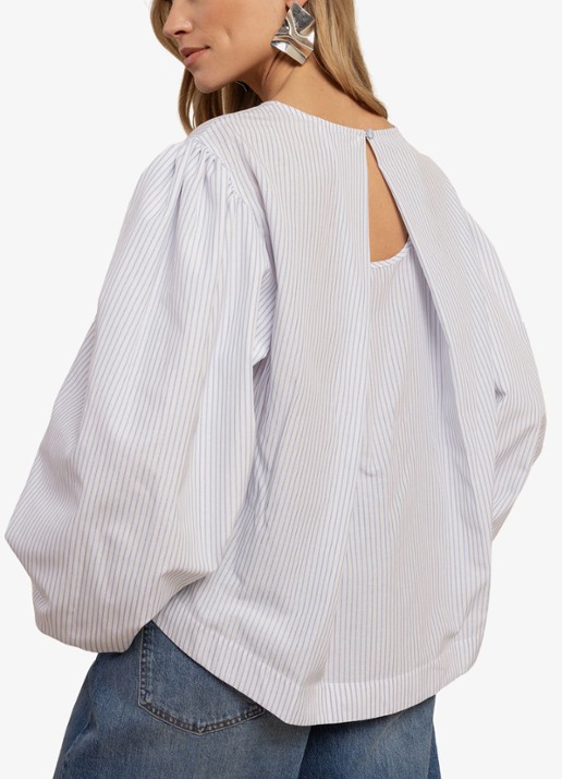 Studio Anneloes Florence top met ballon mouw - achterkant 5 blauw