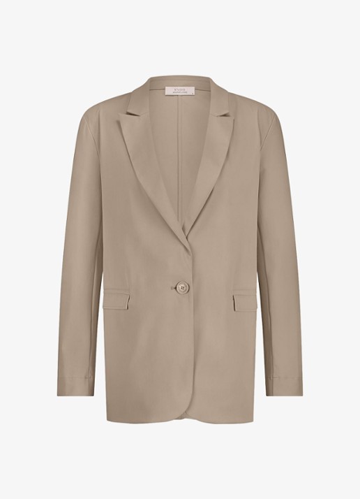 Studio Anneloes Fran blazer met klepzakken - voorkant beige