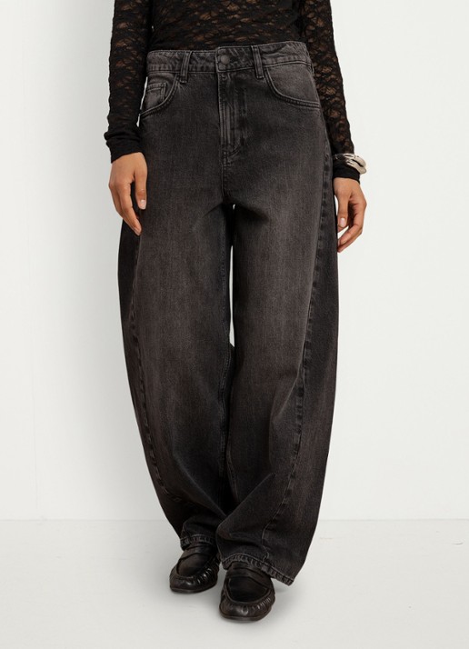 Studio Anneloes Frenkie high waist wide fit jeans met gekleurde wassing