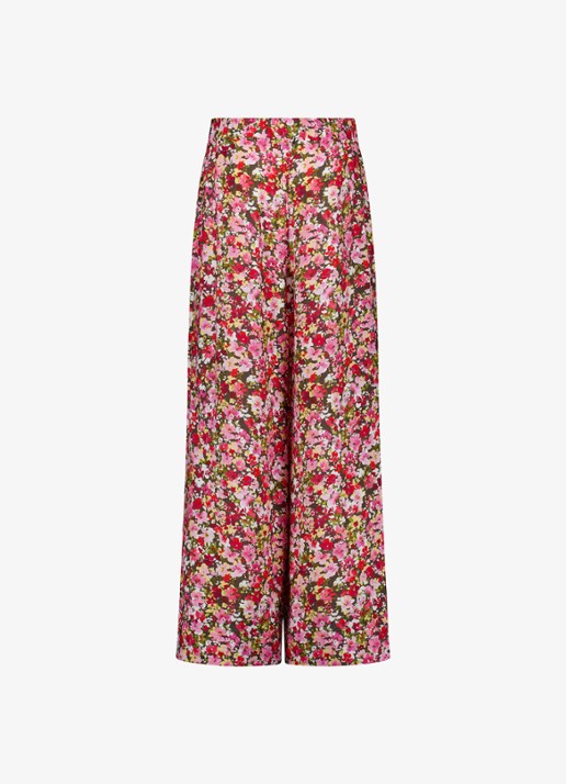 Studio Anneloes Grace high waist wide fit pantalon met bloemenprint - achterkant 2 multicolor