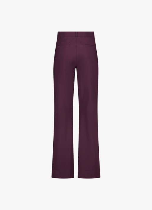 Studio Anneloes High waist flared fit pantalon - achterkant 2 aubergine