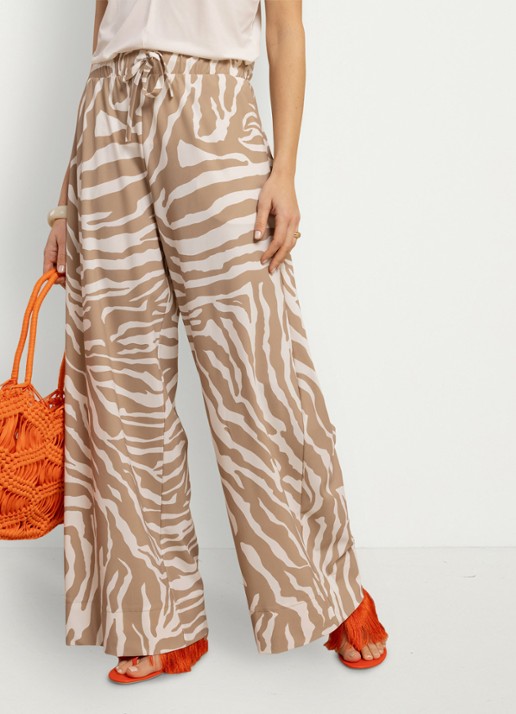 Studio Anneloes High waist wide fit pantalon met steekzakken