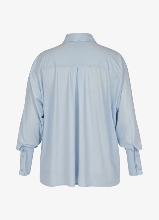 Studio Anneloes Hollis blouse met sjaalkraag - achterkant 6 blauw