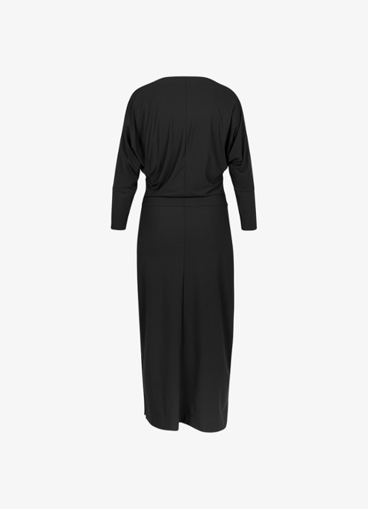Studio Anneloes Ineke midi jurk met boothals - achterkant zwart