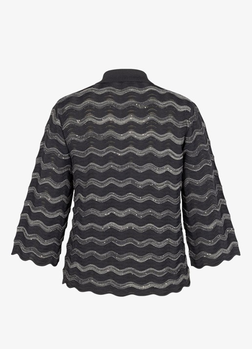 Studio Anneloes Jacy vest met lurex - achterkant 2 grijs