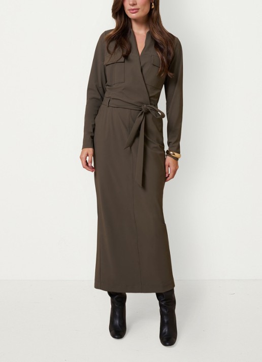 Studio Anneloes Jette midi jurk met strikceintuur