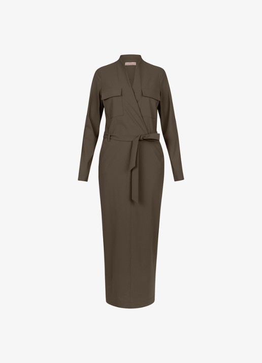 Studio Anneloes Jette midi jurk met strikceintuur